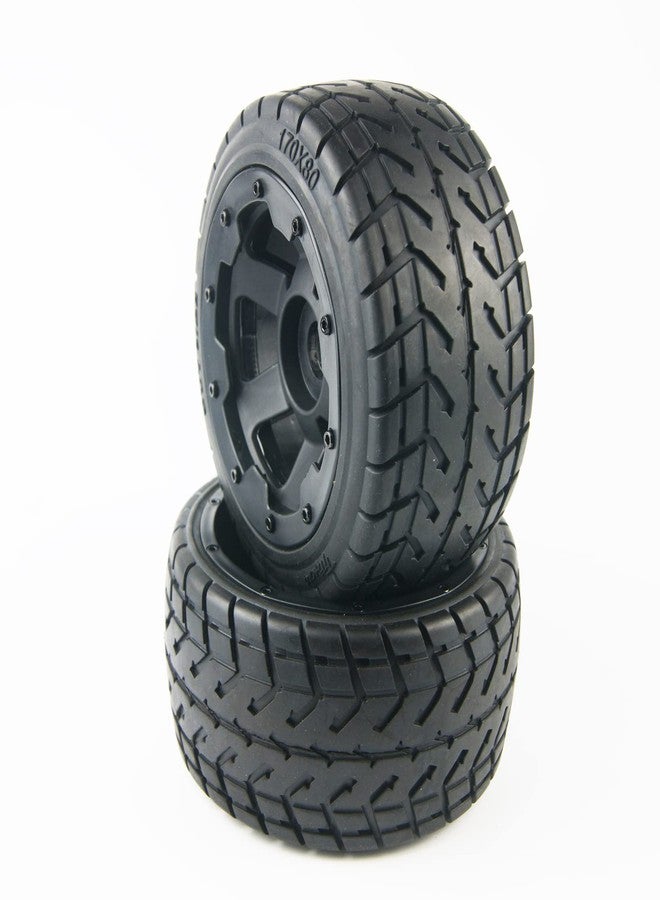 TITRACING Rear On Road Wheel Tire on 6 Spoke Wheels fit HPI Baja Rovan Buggy 5B SS King Motor… - Image 1